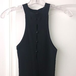 Topshop Black Sleeveless Maxi Dress
